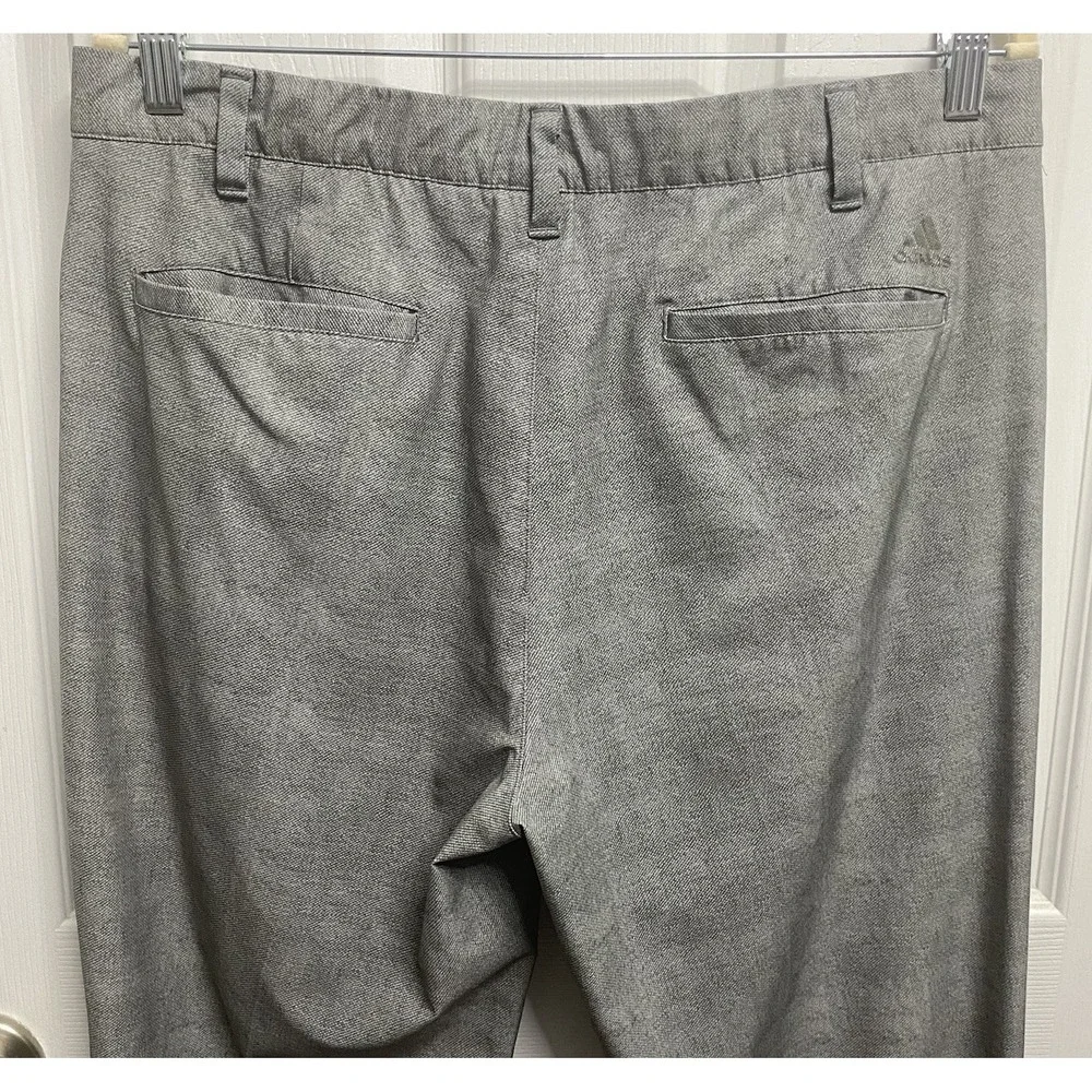Adidas Men Golf Performance Stretch Pants Heather Gray Athletic Slack 34/32